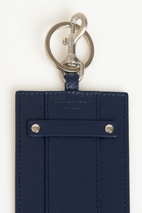 Trussardi Blue Leather Men's Keychain - Image 2
