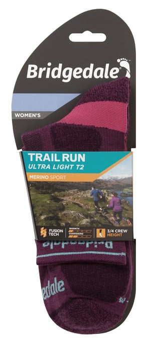 Bridgedale - Dames Ultralight Merino Sokken - Damson - Image 2