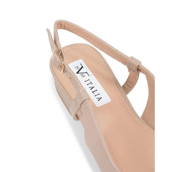 19V69 Italia Womens Slingback Ballerina Beige V81831 BEIGE