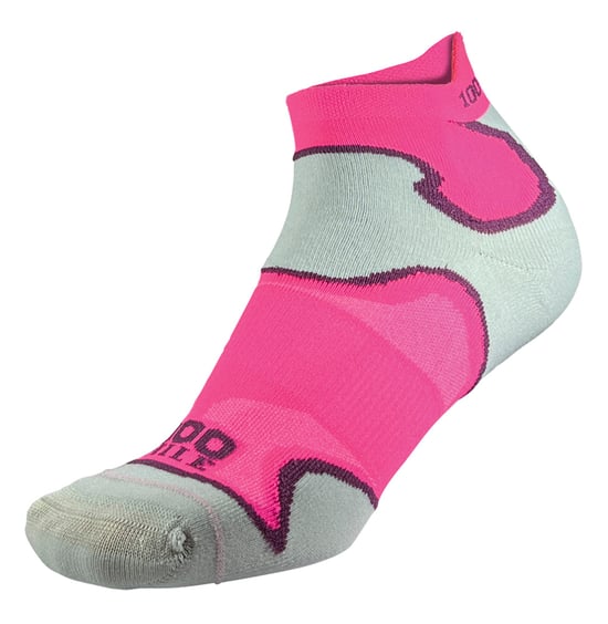 1000 Mile - Dames Dubbel Laag Fusie Enkel Hardloopsokken met Kussens - Roze / Paars - Image 1
