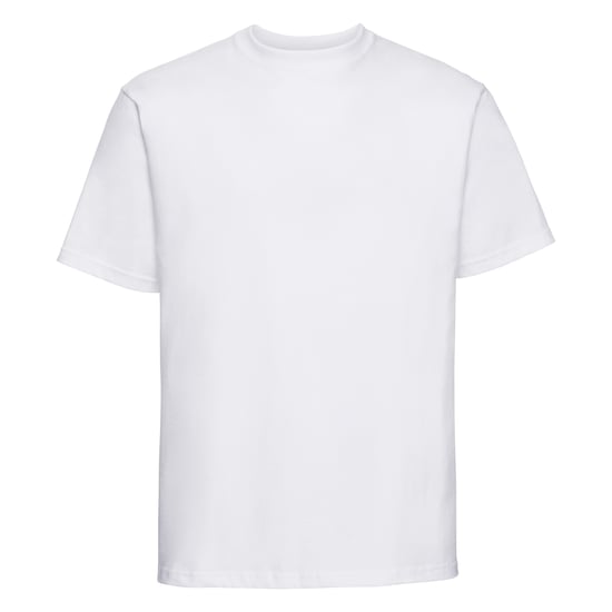 Russell Europa Heren Klassiek Zwaargewicht Ringspun Korte Mouwen T-Shirt (Wit) - Image 1