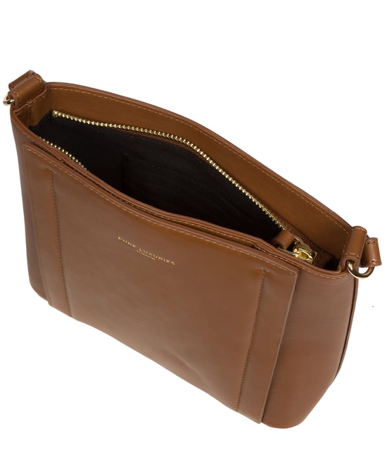 'Kali' Chestnut Nappa Leather Cross Body Bag