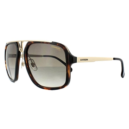 Carrera Square Unisex Havana Gold Brown Gradient Sunglasses