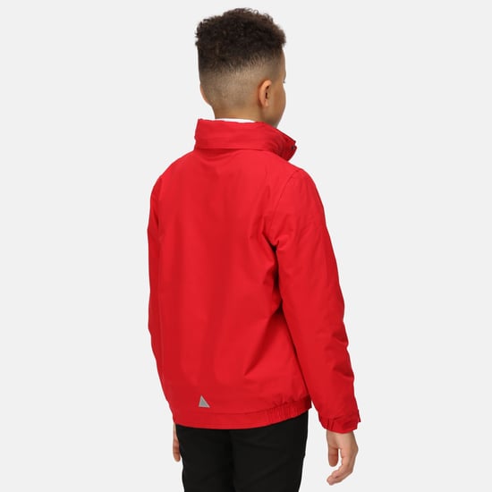 Regatta Kids Unisex Thermoguard Fleece Lined Dover Jacket (Windproof & Waterproof) (Classic Red/Navy)