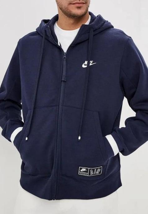 Nike Air heren trainingspak met doorlopende ritssluiting volledig in marineblauw - Image 2