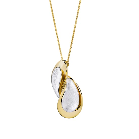 Orphelia 'Ameliana' Dames 925 Sterlingsilveren Ketting met Hanger - Zilver/Goud ZH-7508 - Image 3