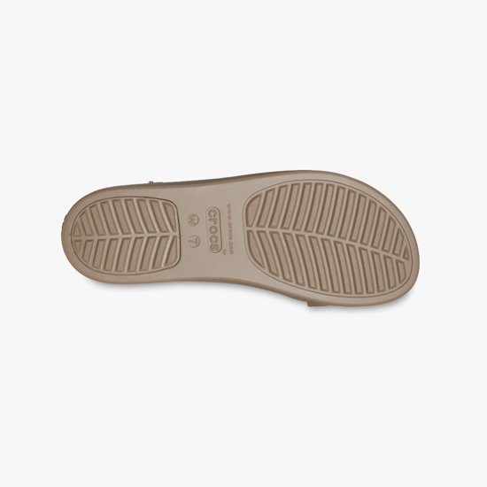 206453-2EL BROOKLYN LAAG WEDGE Dames Sandalen Latte/Paddenstoel - Image 4