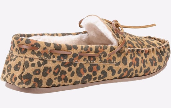 Hush Puppies Allie Suède Luipaard Pantoffels Voor Dames - Image 3
