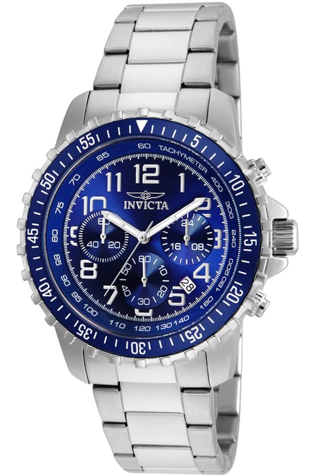 Invicta Specialty 6621 Heren Horloge - Quartz Uurwerk - Roestvrij Staal met blauwe Wijzerplaat - 45mm - Image 1