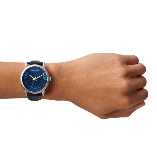 Emporio Armani AR60030 Automatisch Luigi Blauw Herenhorloge - Image 4