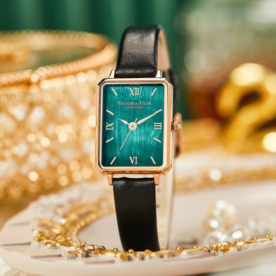 Victoria Hyde Horloge Hampton in Zwart Groen - Image 2