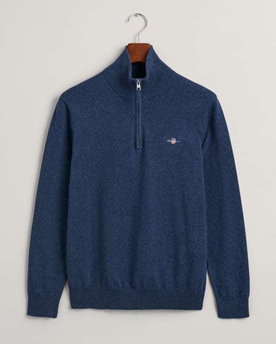 GANT Mens Classic Cotton Half zip Jumper
