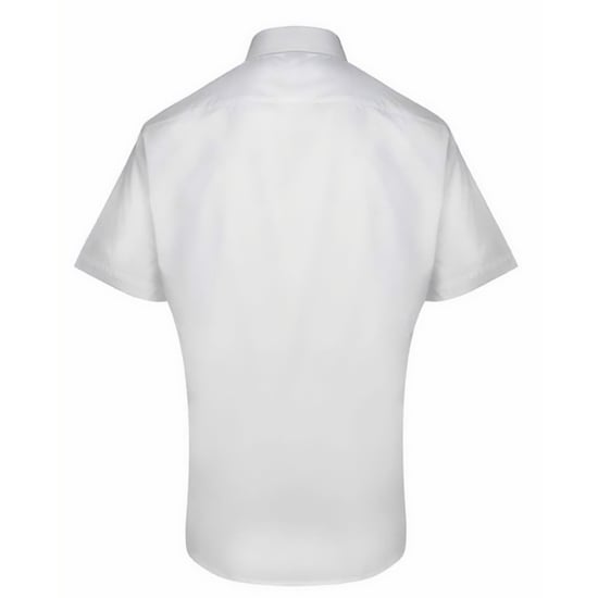 Premier Heren Supreme Poplin Overhemd met Korte Mouwen (Wit) - Image 2