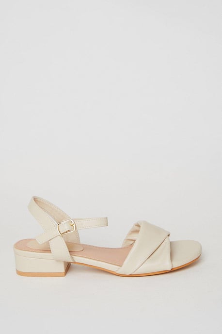 Sabrina Padded Twist Low Block Heeled Sandals