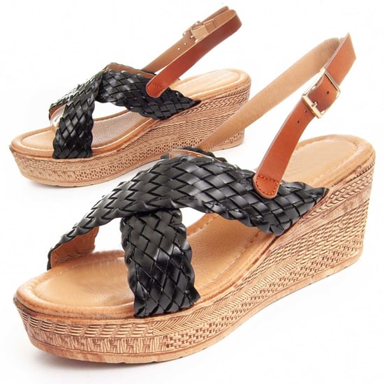 Montevita Wedge Sandalen Sandsum28 in Zwart - Image 2