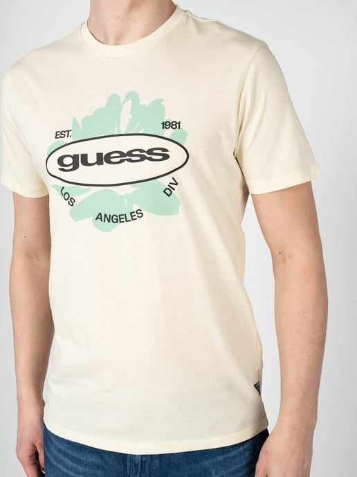 Guess T-Shirt LA Logo Mannen geel - Image 5