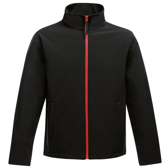 Regatta Standout Mens Ablaze Printable Softshell Jacket (Black/Classic Red)