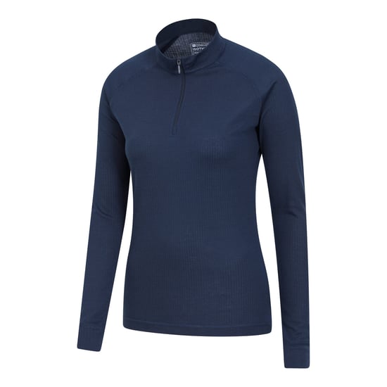Mountain Warehouse Dames/Dames Talus Zip Neck Thermo met lange mouwen (Marine) - Image 3