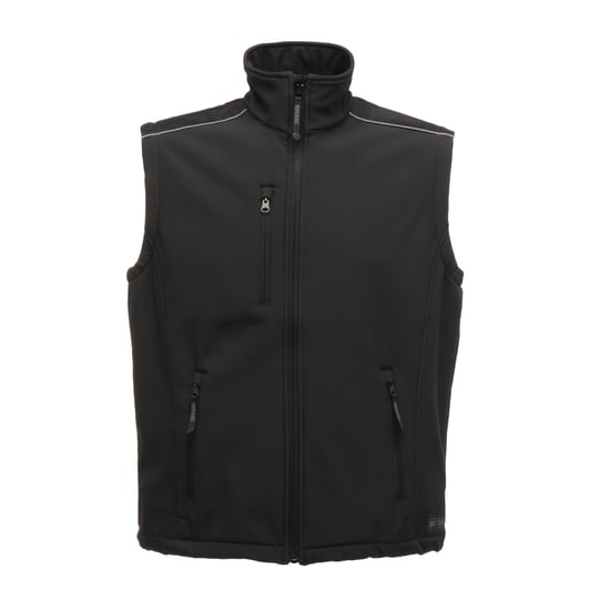 Regatta Grote Buitenshuis Heren Zandstorm Mouwloze Ritssluiting Bodywarmer (Zwart) - Image 1