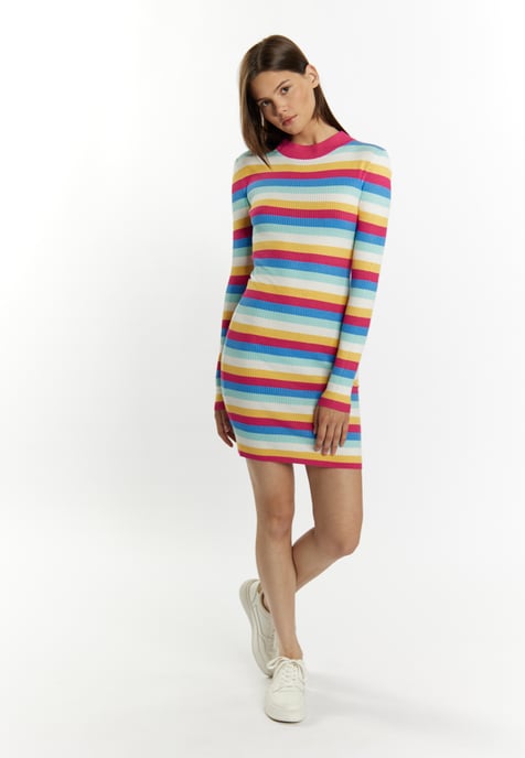 Mymo Gebreide jurk Dames Roze Veelkleurig - Image 2