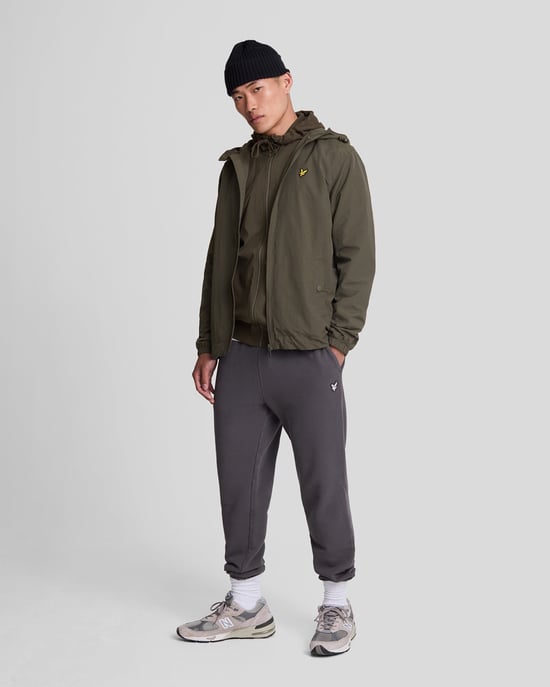 Lyle & Scott hybride olijfgroene hoodie met rits - Image 2