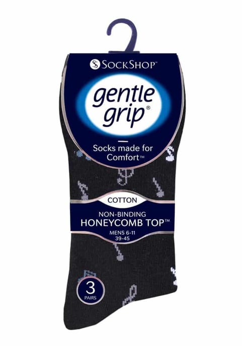 6 paar sokken zonder elastiek herensokken met zachte grip 39-45 Uk - MGG546 - Image 2