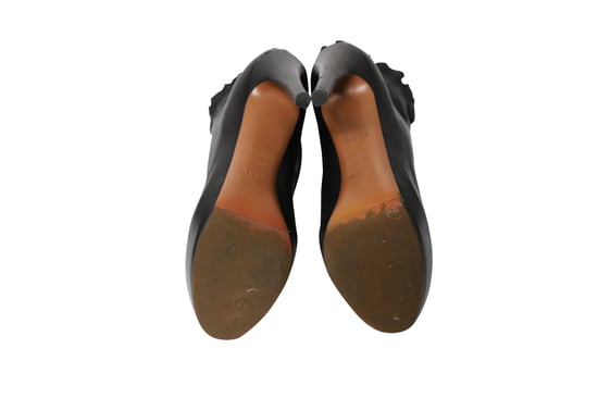 Alaia Rimpel Enkelboots in Zwart Leer - Image 5