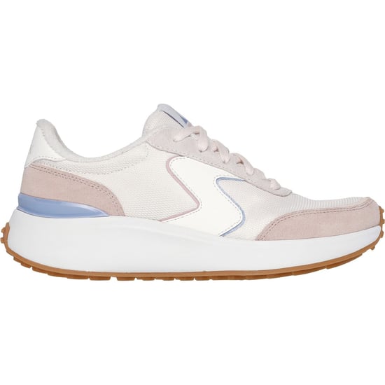Skechers BLVD Retro Runner Leather Dames Licht Roze/Paarse Trainers - Image 2