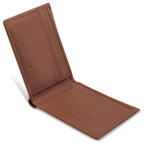 Gift Boxed Tan Leather Wallet with 4 Card Slots