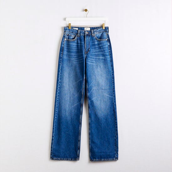 River Island Womens Straight Jeans Blue High Waisted Relaxed