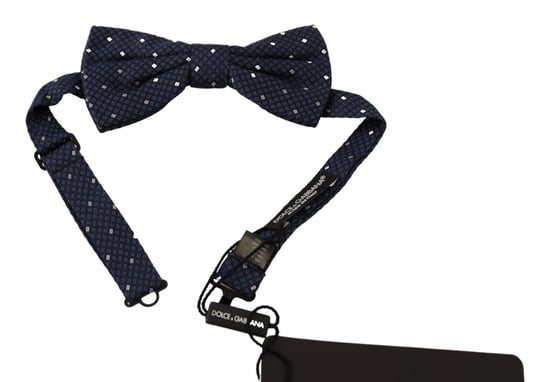 Dolce & Gabbana Mannen Donkerblauwe Patroon Verstelbare Nek Papillon Vlinderdas - Image 1