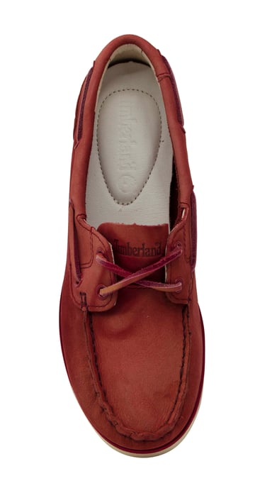 Timberland Classic Boat Unlined Red Leather Lace Up Womens Boat Shoes A14DV