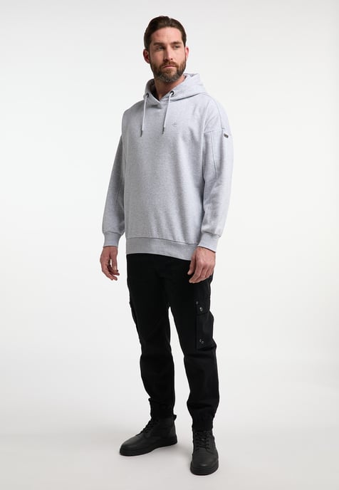 Dreimaster hooded jumper Heren licht grijs melange - Image 4