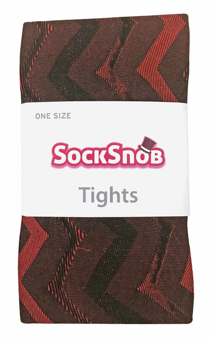 Sock Snob Dames80 denier ondoorzichtig patroon panty's - Rood Weven - Image 2