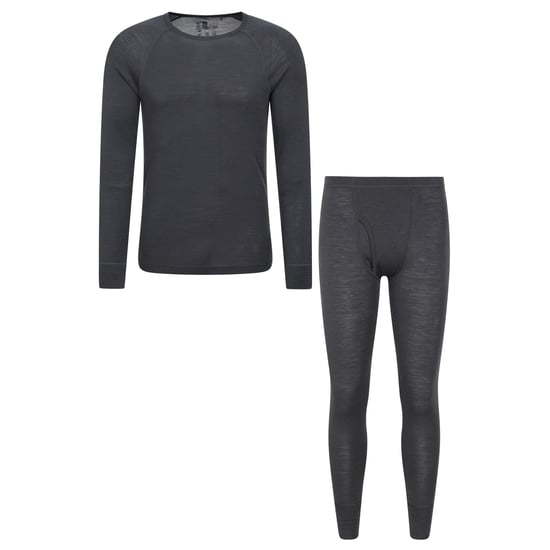 Mountain Warehouse Heren Merino Wol Thermische Basislagen Set (Donkergrijs) - Image 1