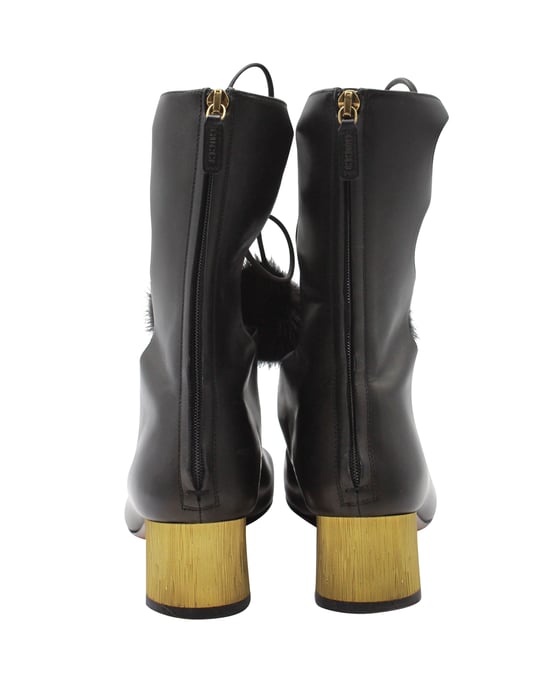 Gucci Heloise Lace-up Gladiator Boots In Black Leather - Image 6