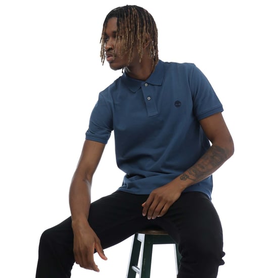 Men's Timberland Millers River Pique Polo Shirt in Denim
