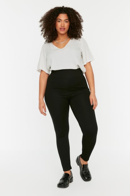 Trendyol Vrouwelijk Lange mouw Hoge taille Mager Grote maten panty - Image 3