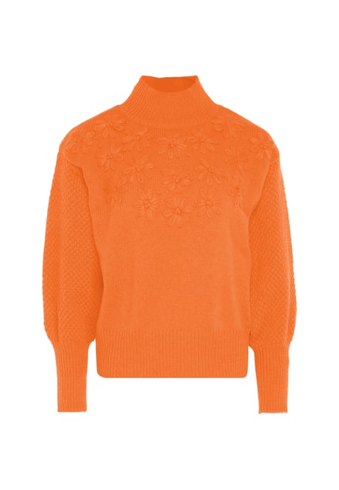 Mymo Trui met bloemenborduursel Dames oranje - Image 1