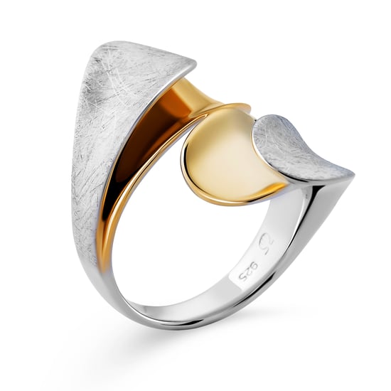Orphelia Dames 925 Sterling Zilveren Ring - Zilver/Goud ZR-7508 - Image 2