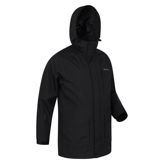 Mountain Warehouse Heren Glacier II Lange Waterdichte Jas (Zwart) - Image 3