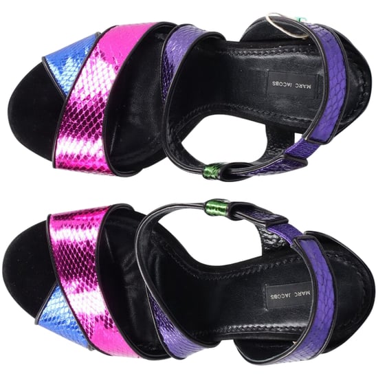 Marc Jacobs Kleurblok Hart Platform Hak Sandalen in Multicolour Leer - Image 5