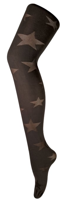 Sock Snob Dames80 denier ondoorzichtig patroon panty's - Star Brown - Image 1