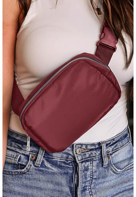 Azura Exchange Unisex Waterproof Zipped Crossbody Chest Bag in Red - Image 6