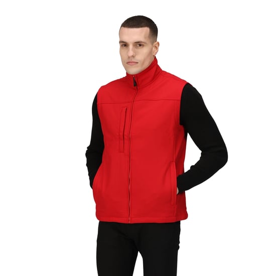 Regatta Mens Flux Softshell Body Warmer (Classic Red/Seal Grey)
