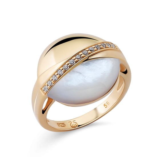 Orphelia 'Moragene' Dames 925 Sterling Zilveren Set: Halsketting + Oorbellen + Ring - Goud SET-7506/G - Image 4