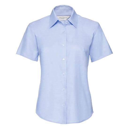 Russell Collectie Dames/Dames Korte Mouw Easy Care Oxford Shirt (Oxford Blauw) - Image 1