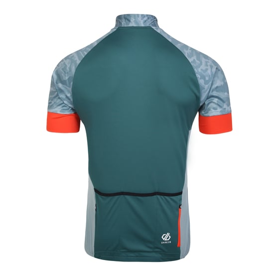 Dare 2B Mens Stay the Course III Camo Cycling Jersey (Mediterranean Green)