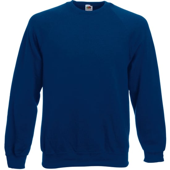 Fruit Of The Loom Heren Raglan Mouwen Belcoro® Sweatshirt (Marine) - Image 1