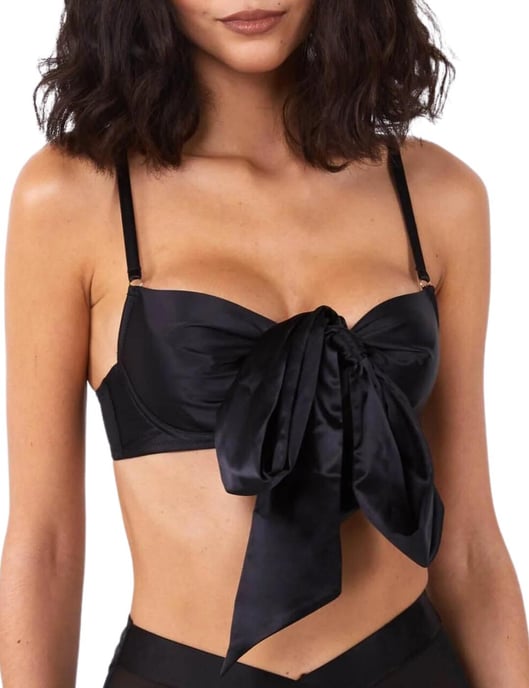 Playful Promises Yva Balcony Bra - Black